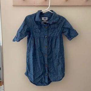 Denim toddler shirtdress